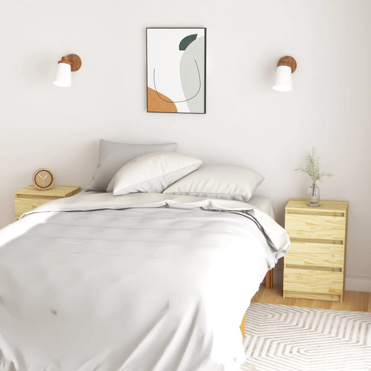 vidaXL Yöpöydät 2 kpl 40x29,5x64 täysi mänty