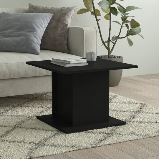 vidaXL Sohvapöytä musta 55,5x55,5x40 cm lastulevy