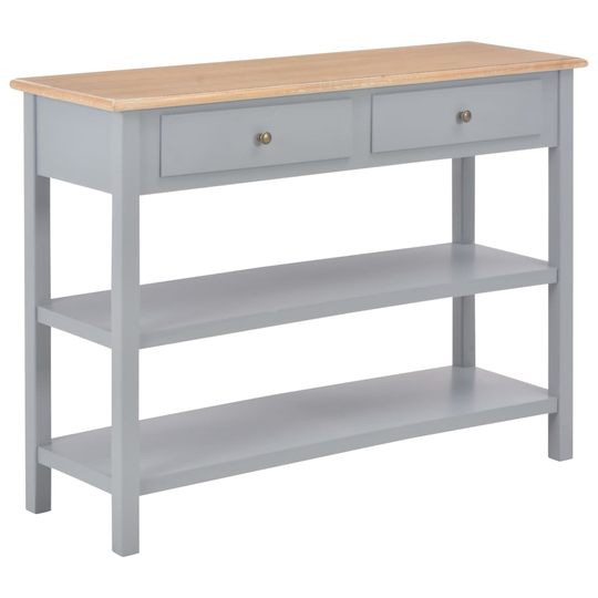 vidaXL Sivupöytä harmaa 110x35x80 cm MDF