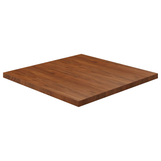 vidaXL Pöytälevy neliö tummanruskea 90x90x4 cm käsitelty täysi tammi