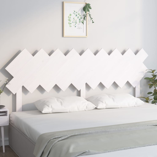 vidaXL Sängynpääty valkoinen 178x3x80,5 cm täysi mänty