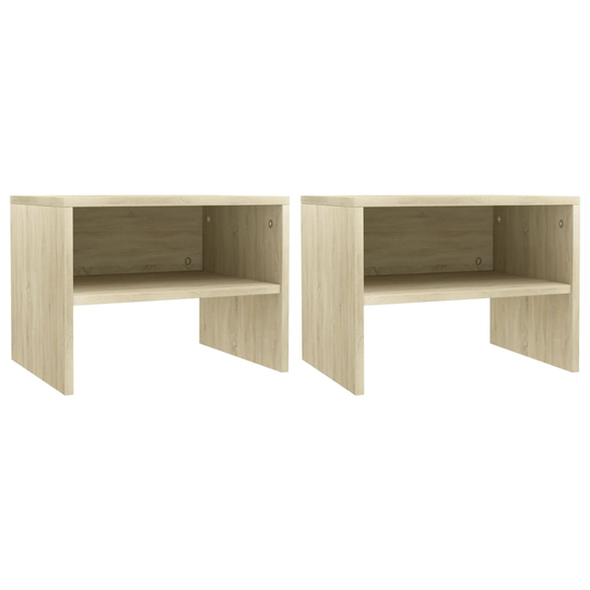 vidaXL Yöpöydät 2kpl sonoma tammi 40x30x30 cm lastulevy
