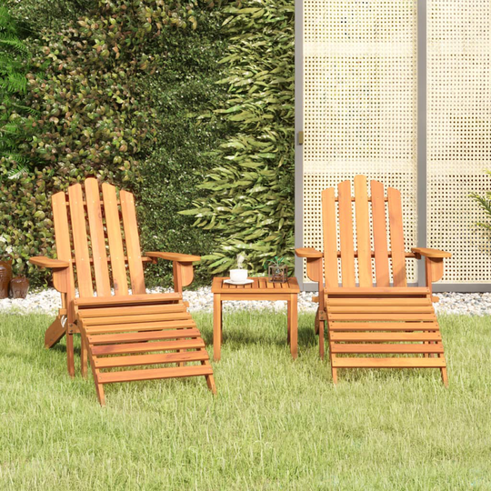 vidaXL 3-osainen Adirondack ulkoleposarja täysi akasiapuu