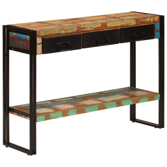 vidaXL Konsolipöytä 110x30x76 cm kierrätetty täyspuu