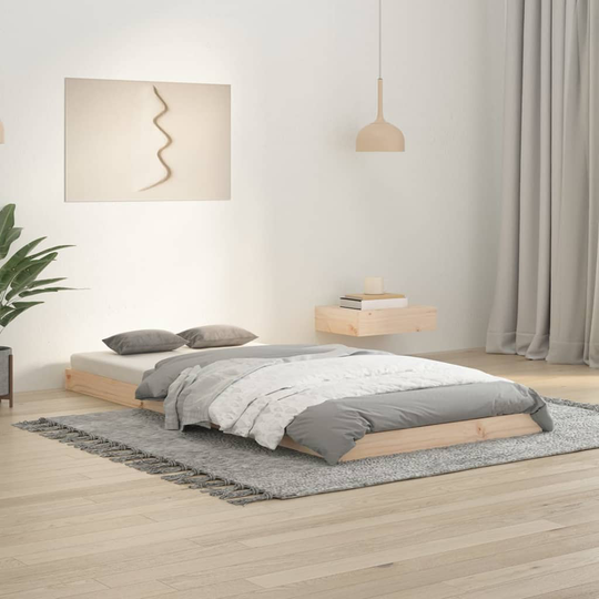 vidaXL Sängynrunko 90x200 cm täysi mänty