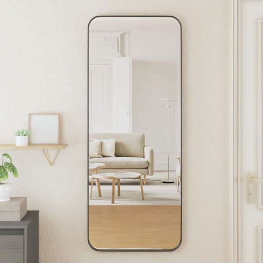 vidaXL Seinäpeili musta 40x100 cm suorakulmio