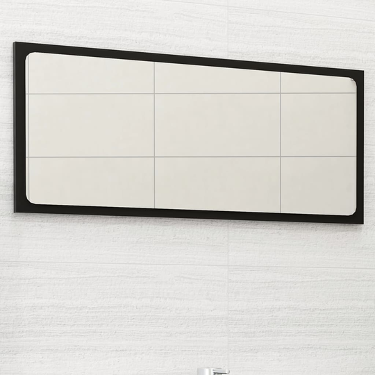 vidaXL Kylpyhuonepeili musta 80x1,5x37 cm lastulevy