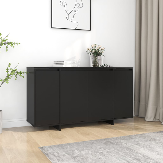 vidaXL Senkki musta 135x41x75 cm lastulevy