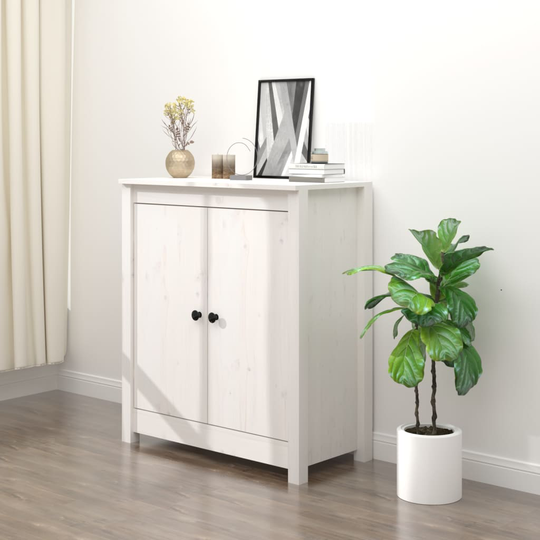 vidaXL Senkki valkoinen 70x35x80 cm täysi mänty