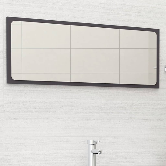 vidaXL Kylpyhuonepeili harmaa 100x1,5x37 cm lastulevy