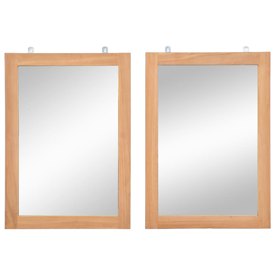 vidaXL Seinäpeilit 2 kpl täysi tiikki 50x70 cm