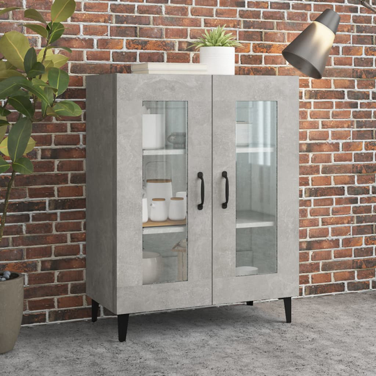 vidaXL Senkki betoninharmaa 69,5x34x90 cm tekninen puu