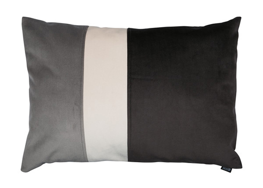 Koristetyyny Velvet Trio Midi harmaa&tummanharmaa 40x60 cm