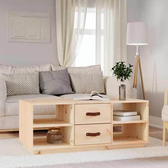vidaXL Sohvapöytä 100x50x41 cm täysi mänty