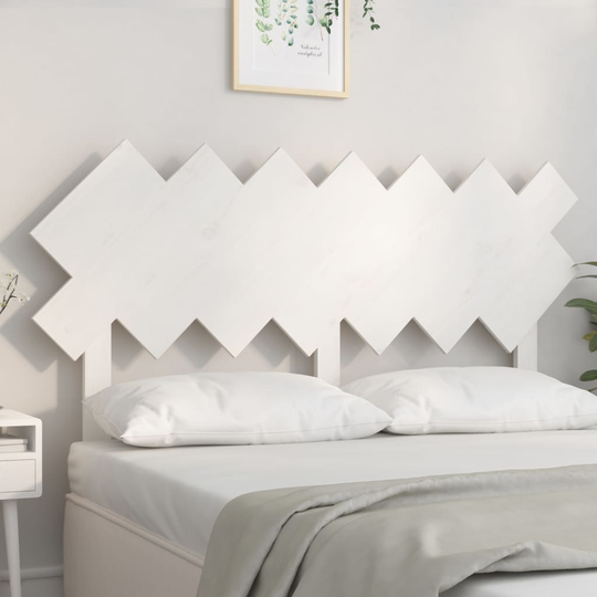 vidaXL Sängynpääty valkoinen 151,5x3x81 cm täysi mänty