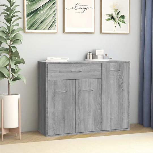 vidaXL Senkki harmaa Sonoma 88x30x70 cm tekninen puu
