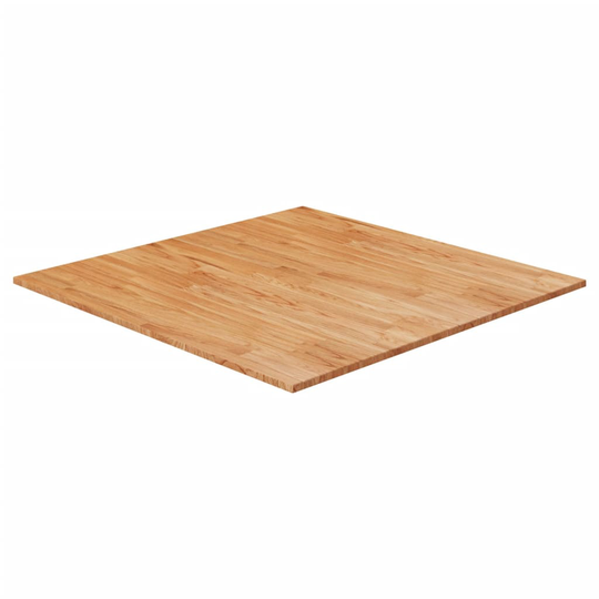 vidaXL Pöytälevy neliö vaaleanruskea 90x90x2,5 cm käsitelty tammi