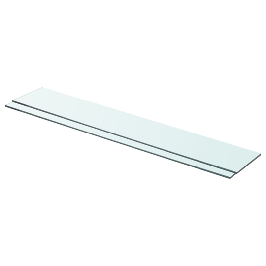 vidaXL Hyllyt 2 kpl kirkas lasi 80x12 cm