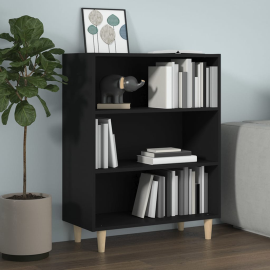 vidaXL Senkki musta 69,5x32,5x90 cm tekninen puu