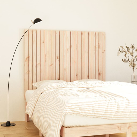 vidaXL Sängynpääty seinälle 140x3x110 cm täysi mänty