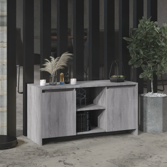 vidaXL TV-taso harmaa Sonoma-tammi 102x37,5x52,5 cm lastulevy