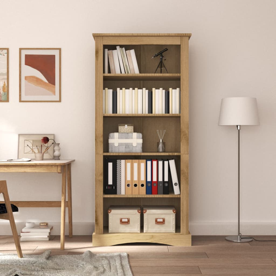 vidaXL Kirjahylly 5 tasoa Meksikon mänty Corona-sarja 81x40x170 cm