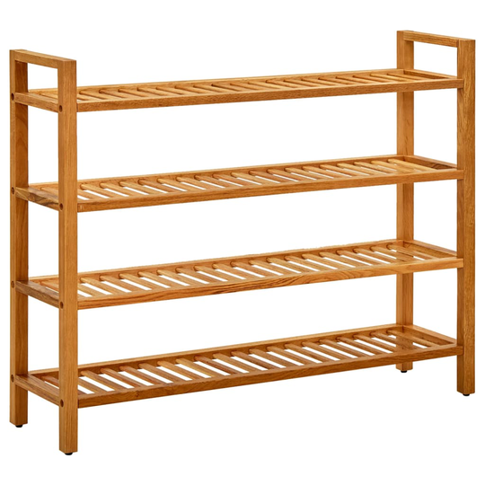 vidaXL Kenkäteline 4 hyllyä 100x27x80 cm täystammi