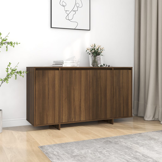 vidaXL Senkki ruskea tammi 135x41x75 cm lastulevy