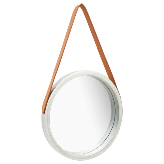 vidaXL Seinäpeili hihnalla 40 cm hopea