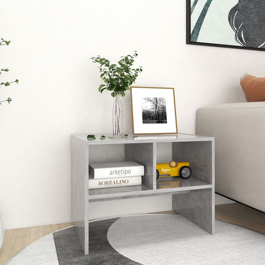 vidaXL Sivupöytä betoninharmaa 60x40x45 cm lastulevy