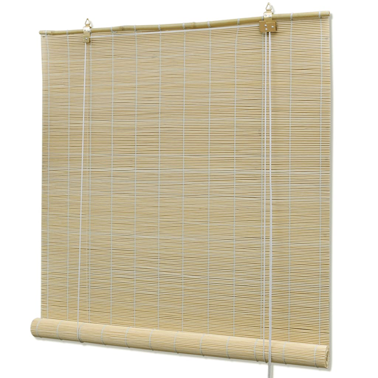 vidaXL Luonnolliset bambu rullaverhot 120 x 160 cm