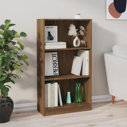 vidaXL Kirjahylly ruskea tammi 60x24x109 cm tekninen puu