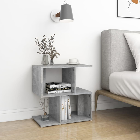 vidaXL Yöpöydät 2 kpl betoninharmaa 50x30x51,5 cm lastulevy