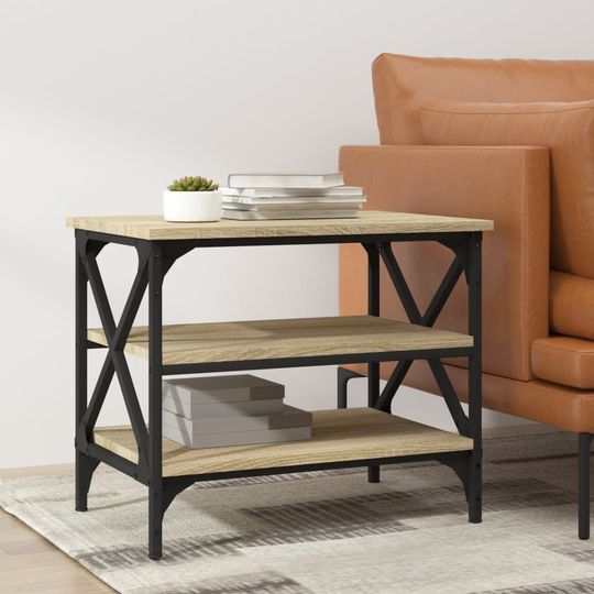 vidaXL Sivupöytä Sonoma-tammi 55x38x45 cm tekninen puu