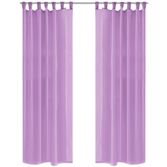 vidaXL Voileeverhot 2 kpl 140x225 cm Violetti