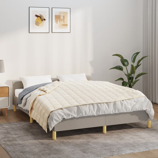 vidaXL Painopeitto vaalea kerma 150x200 cm 11 kg kangas