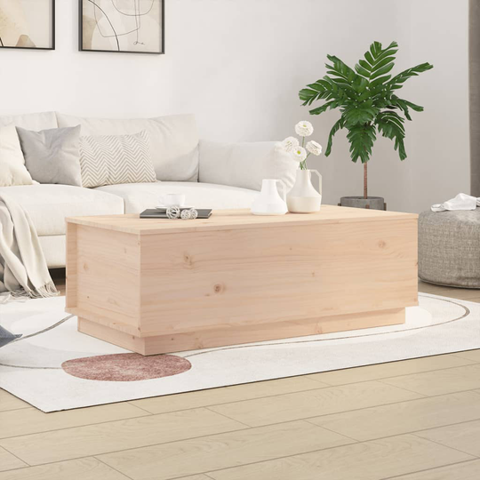 vidaXL Sohvapöytä 100x50x35 cm täysi mänty