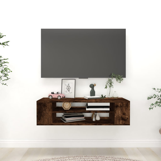 vidaXL Seinä TV-taso savutammi 100x30x26,5 cm tekninen puu