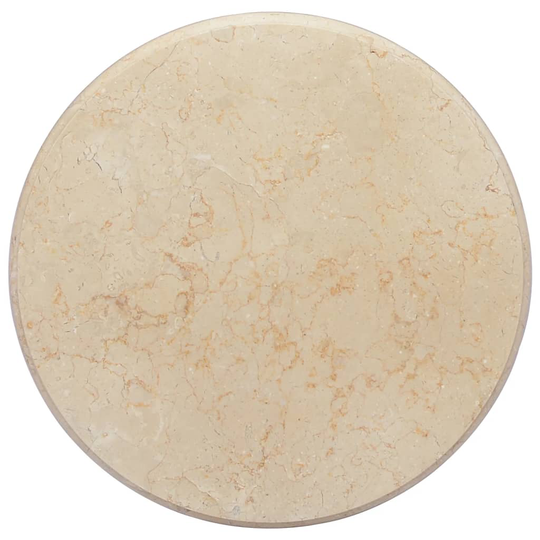 vidaXL Pöytälevy kerma Ø50x2,5 cm marmori