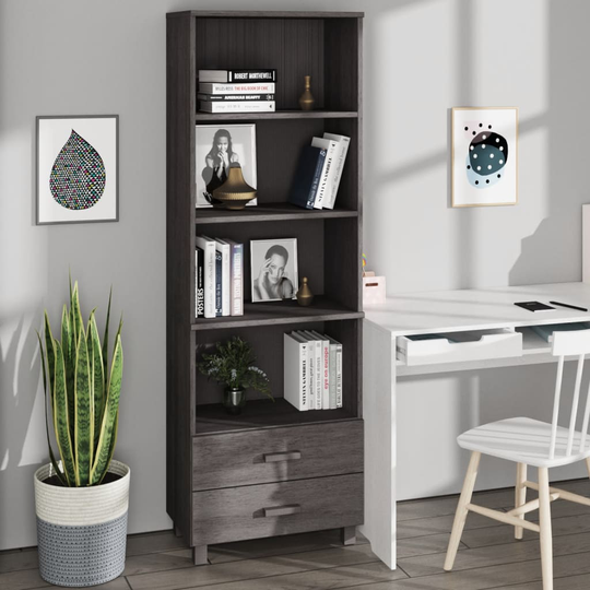 vidaXL Kaappi HAMAR vaaleanharmaa 60x35x180 cm täysi mänty