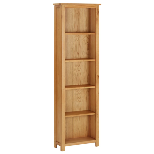vidaXL kirjahylly 52x22,5x170 cm täysi tammi