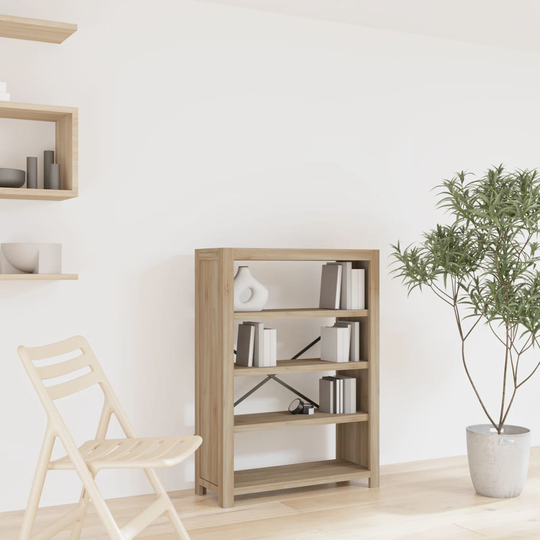 vidaXL Kirjahylly 4 tasoa 80x30x110 cm täysi akasiapuu