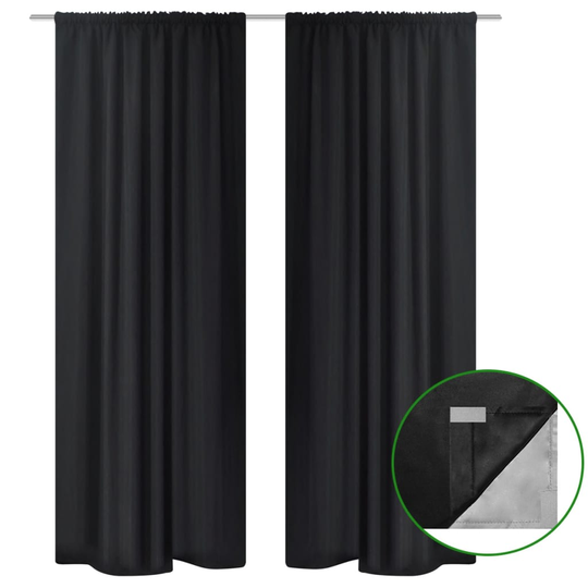 vidaXL Pimennysverhot 2 kpl kaksi kerrosta 140x245 cm energiansäästö