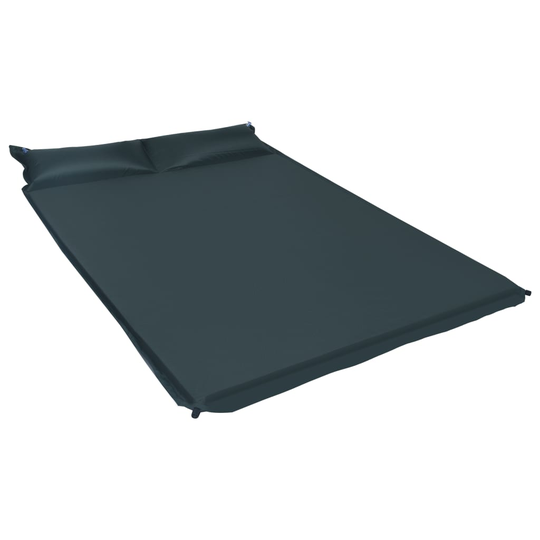 vidaXL Täytettävä ilmapatja tyynyllä 130x190 cm tummanvihreä