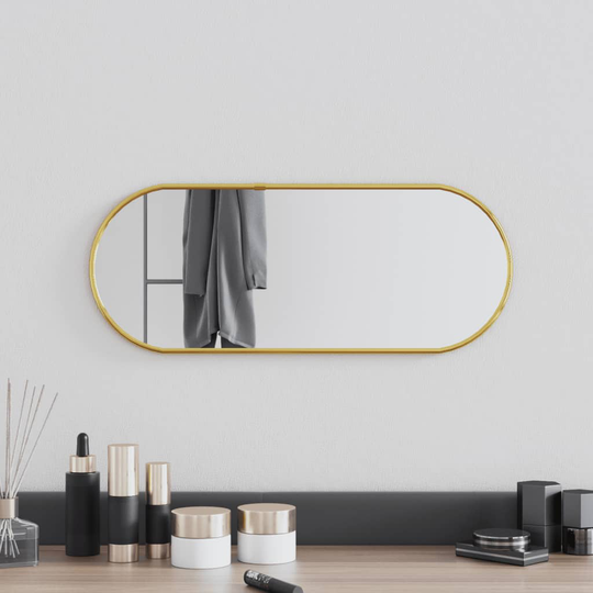 vidaXL Seinäpeili kulta 50x20 cm ovaali