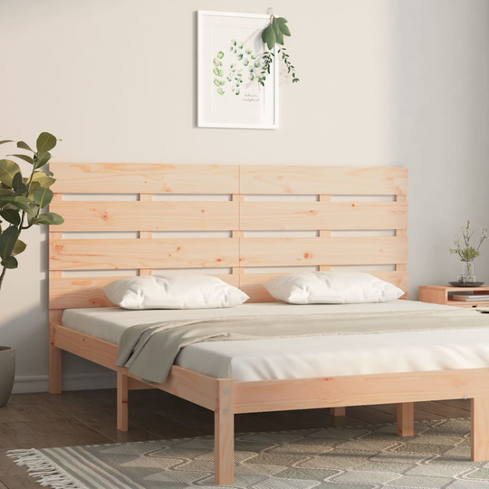 vidaXL Sängynpääty 150x3x80 cm täysi mänty