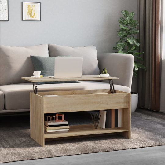 vidaXL Sohvapöytä Sonoma-tammi 102x50x52,5 cm tekninen puu