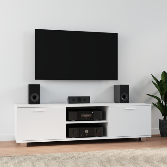 vidaXL TV-taso valkoinen 140x40,5x35 cm tekninen puu