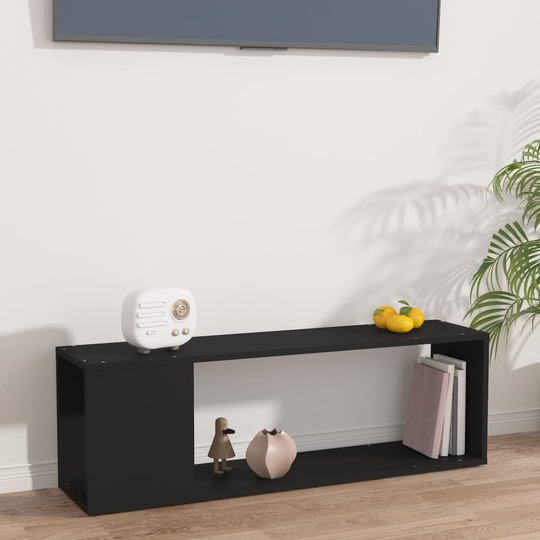 vidaXL TV-taso musta 100x24x32 cm lastulevy