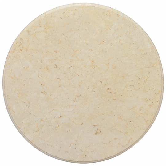 vidaXL Pöytälevy kerma Ø70x2,5 cm marmori
